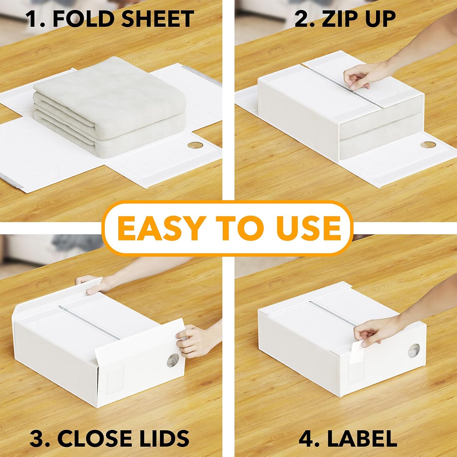 Thumbnail 2 de SpaceAid 8 Pack Bed Sheet Organizer for Queen & King