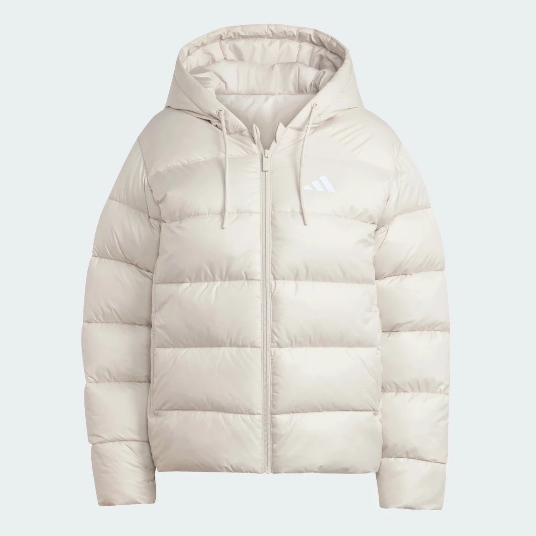 Detalle de Anorak abullonado de plumón sintético con capucha Essentials CLIMAWARM – Adidas