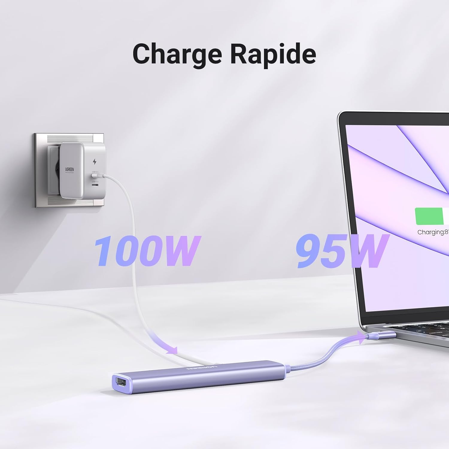 Thumbnail 3 de UGREEN Hub USB C HDMI 4K 100 W 3 ports ⚡