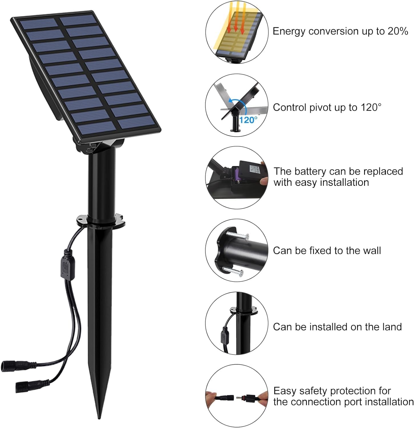 Thumbnail 5 de T-SUN Solar Gartenleuchte als Set (2 Stück) – IP65 Solarlampen mit Warmweiß 3000K