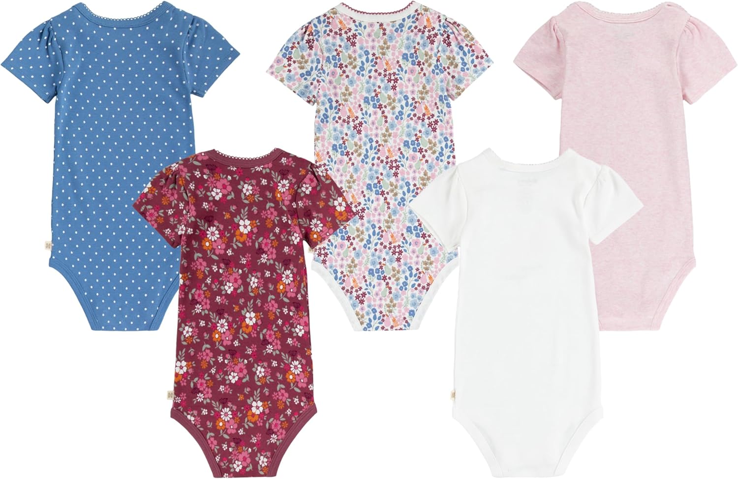 Thumbnail 1 de HUGGIES Little Hugs – Lot de 5 bodies coton biologique à manches courtes pour bébé (unisex)
