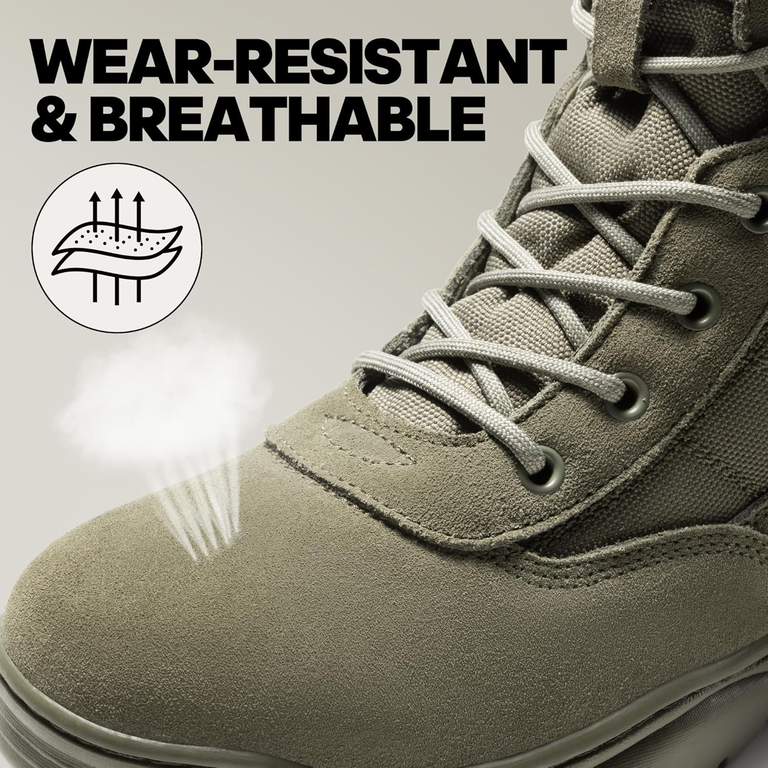 Thumbnail 3 de NORTIV 8 Men's Military Tactical Work Boots with Side Zipper