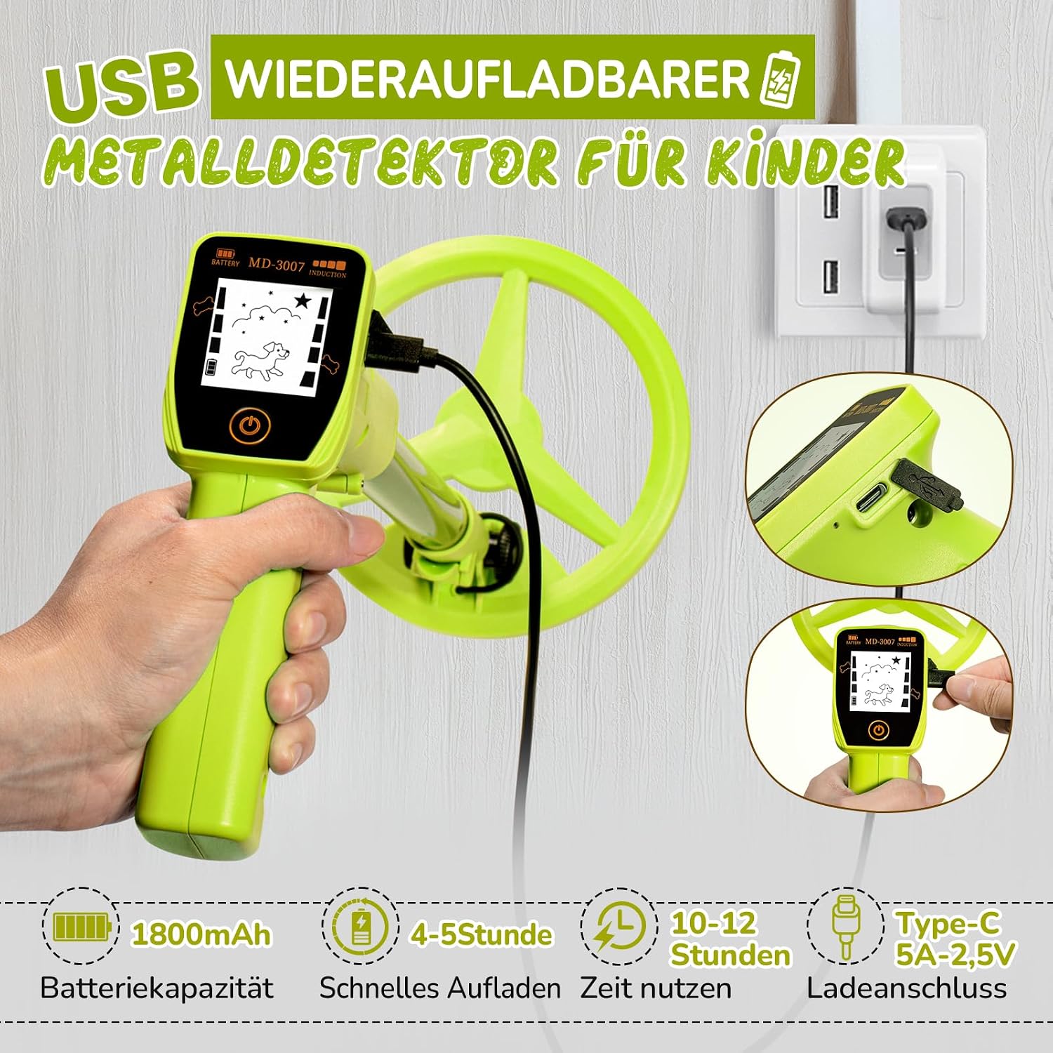 Detalle 2 de Smofrees Metalldetektor Kinder 24–34"