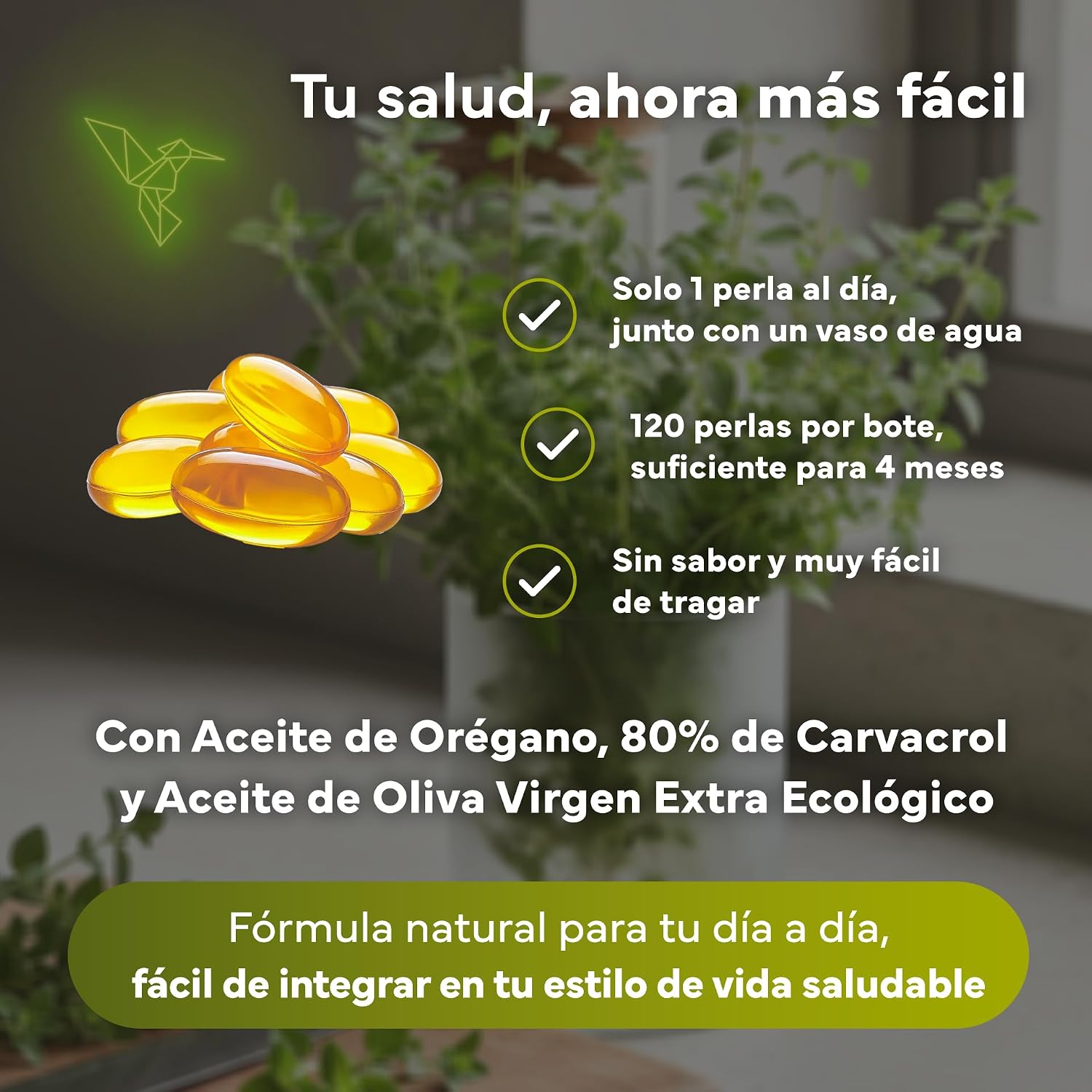 Thumbnail 4 de Aceite de Orégano Cápsulas Orgánico 80% Carvacrol 120 cápsulas