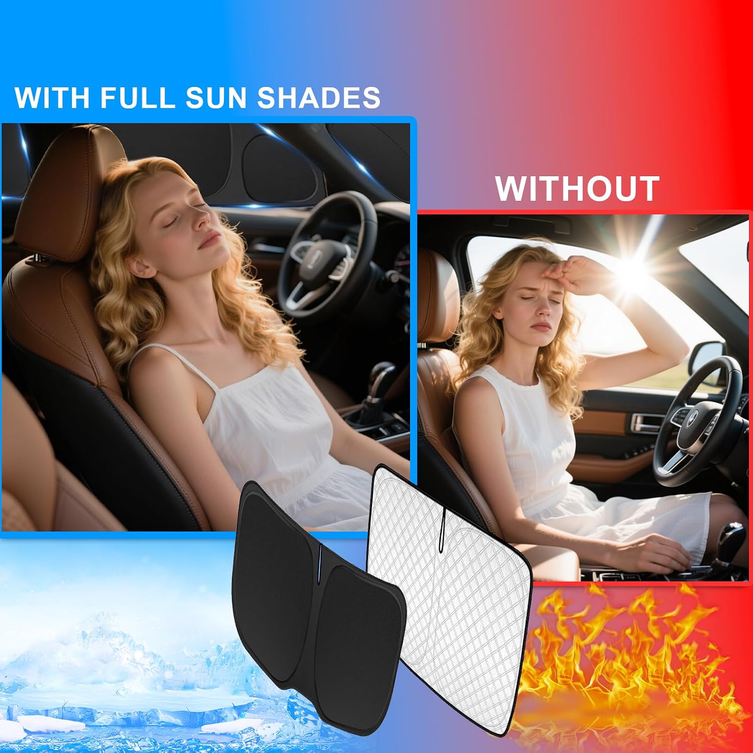 Detalle 2 de KMF 6pcs Thicken Sun Shades for Honda Accord 2013-2017