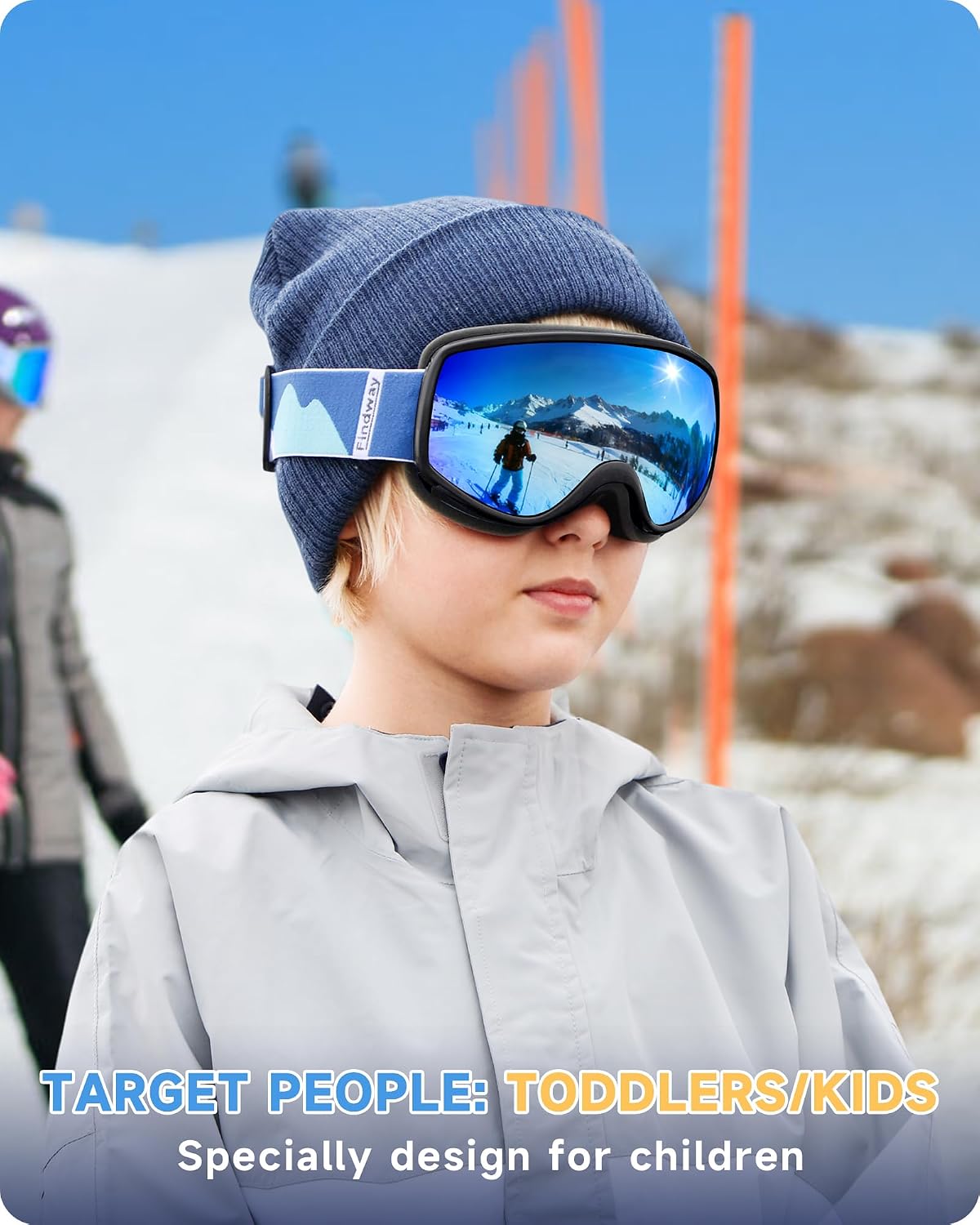 Detalle de Findway Kids Ski Goggles OTG 100% UV