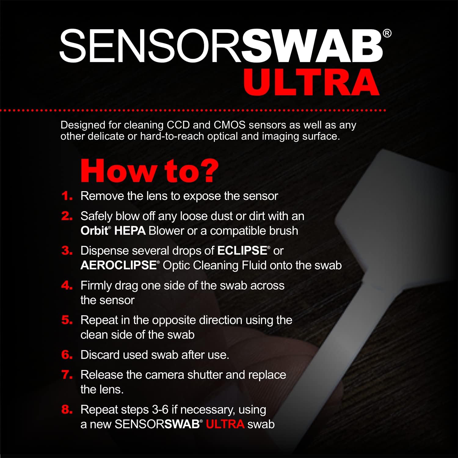 Thumbnail 6 de Sensor Swab ULTRA 17mm Swabs – Camera Sensor Cleaner for APS-C DSLRs and Mirrorless