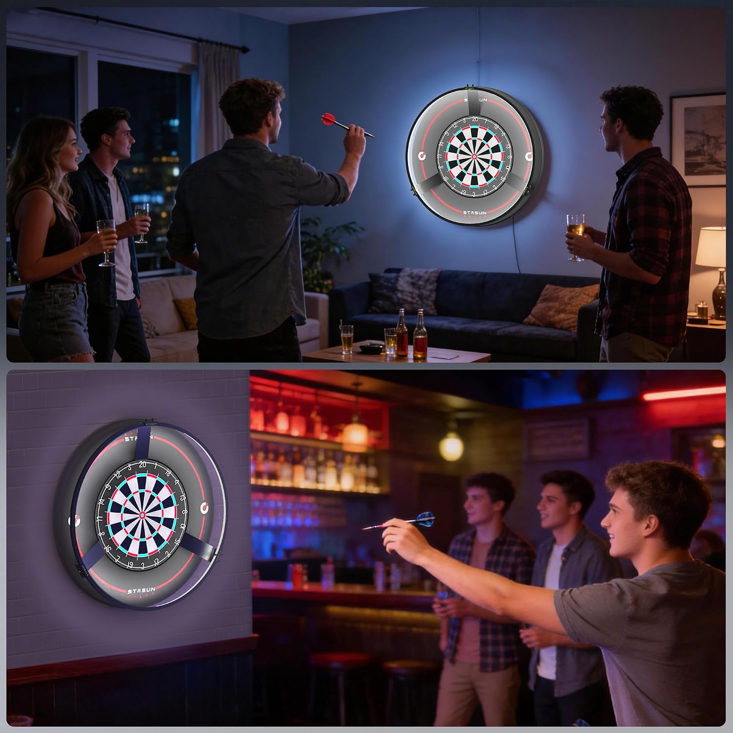 Thumbnail 6 de STASUN 360° Dart Beleuchtung für Dartscheiben – LED-Lichtring mit Magnetbefestigung, 24 W, 6500 K