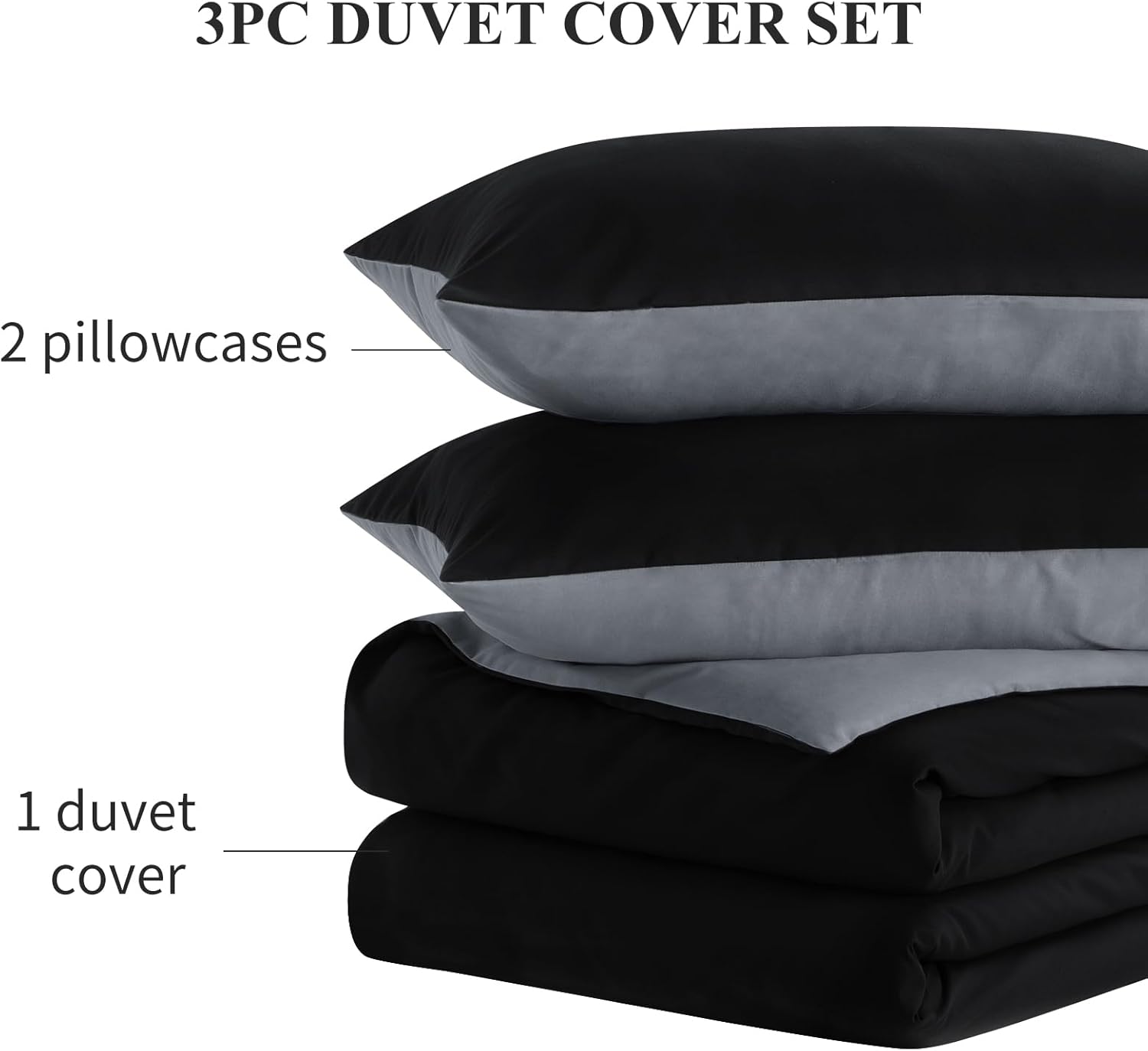Thumbnail 6 de Aisbo King Size Duvet Cover Set reversible 50x75cm