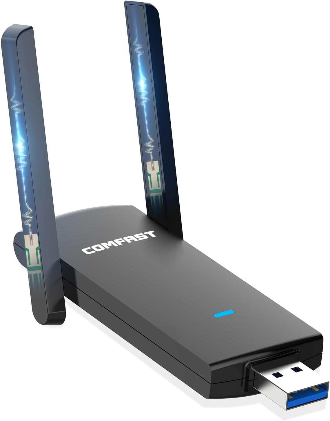 Detalle de COMFAST AC1300Mbps USB WiFi Adapter: Dual-Band USB 3.0 Dongle with 2 Antennas