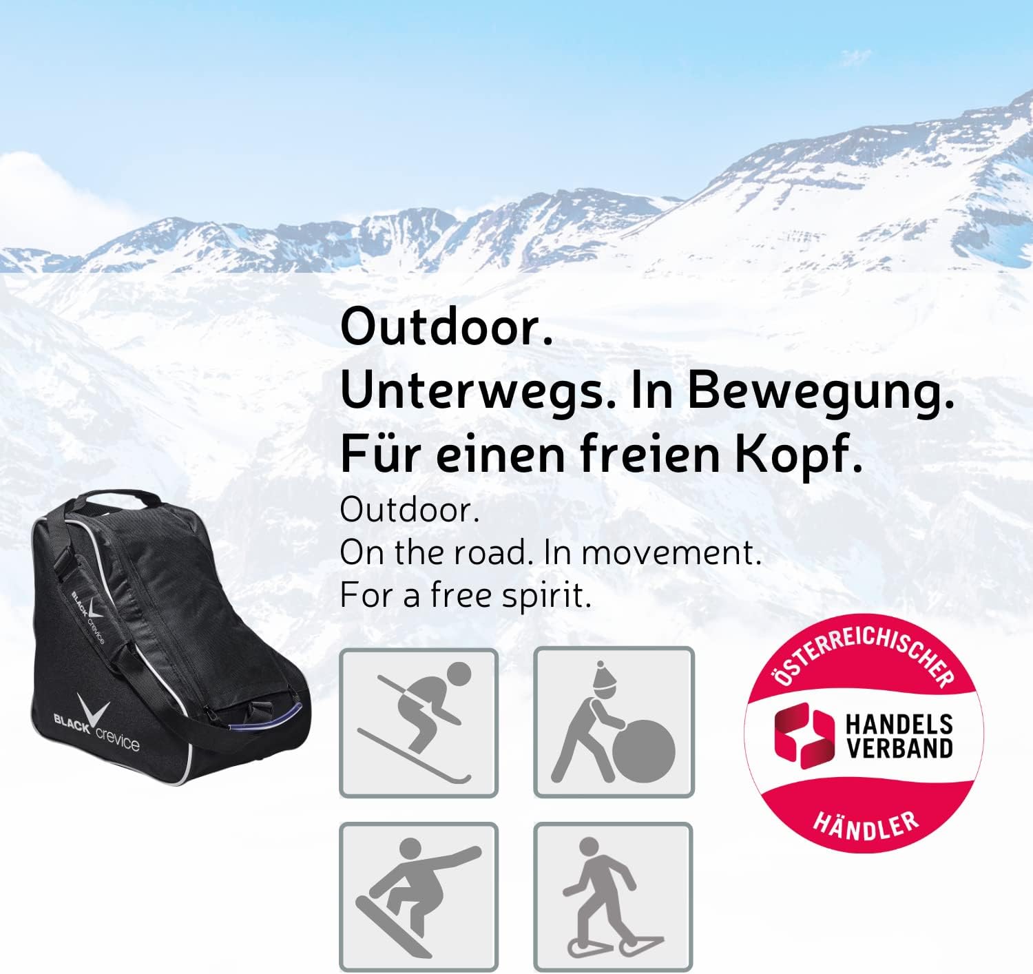 Detalle de Black Crevice Sac Chaussures Ski de Fond 40x36x26cm
