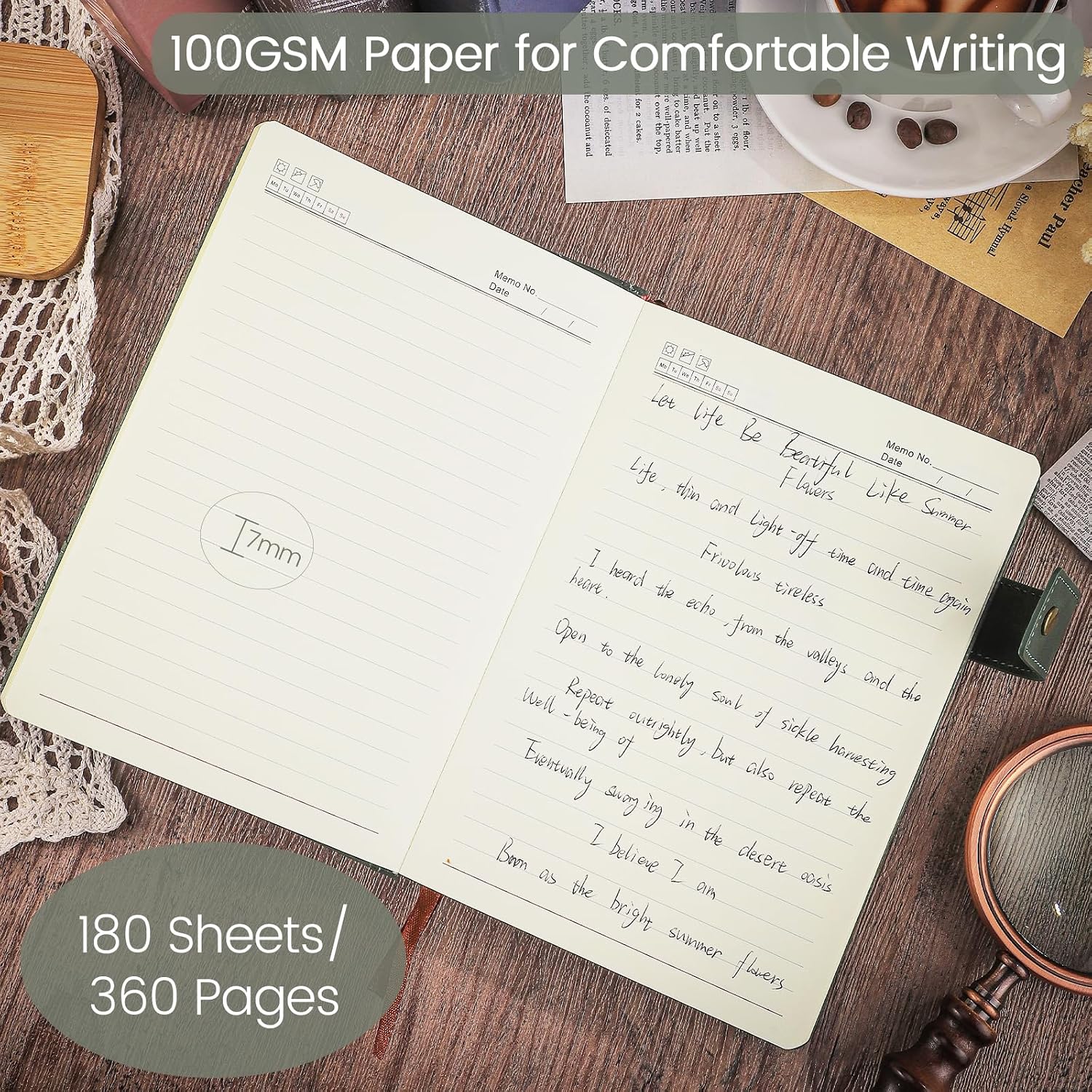 Thumbnail 4 de Thboxes A5 Journal: Leather Hardcover Notebook