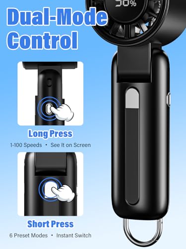 Thumbnail 6 de Fcsih Handheld Fan: 100-Speed Portable 4-in-1 Personal Fan