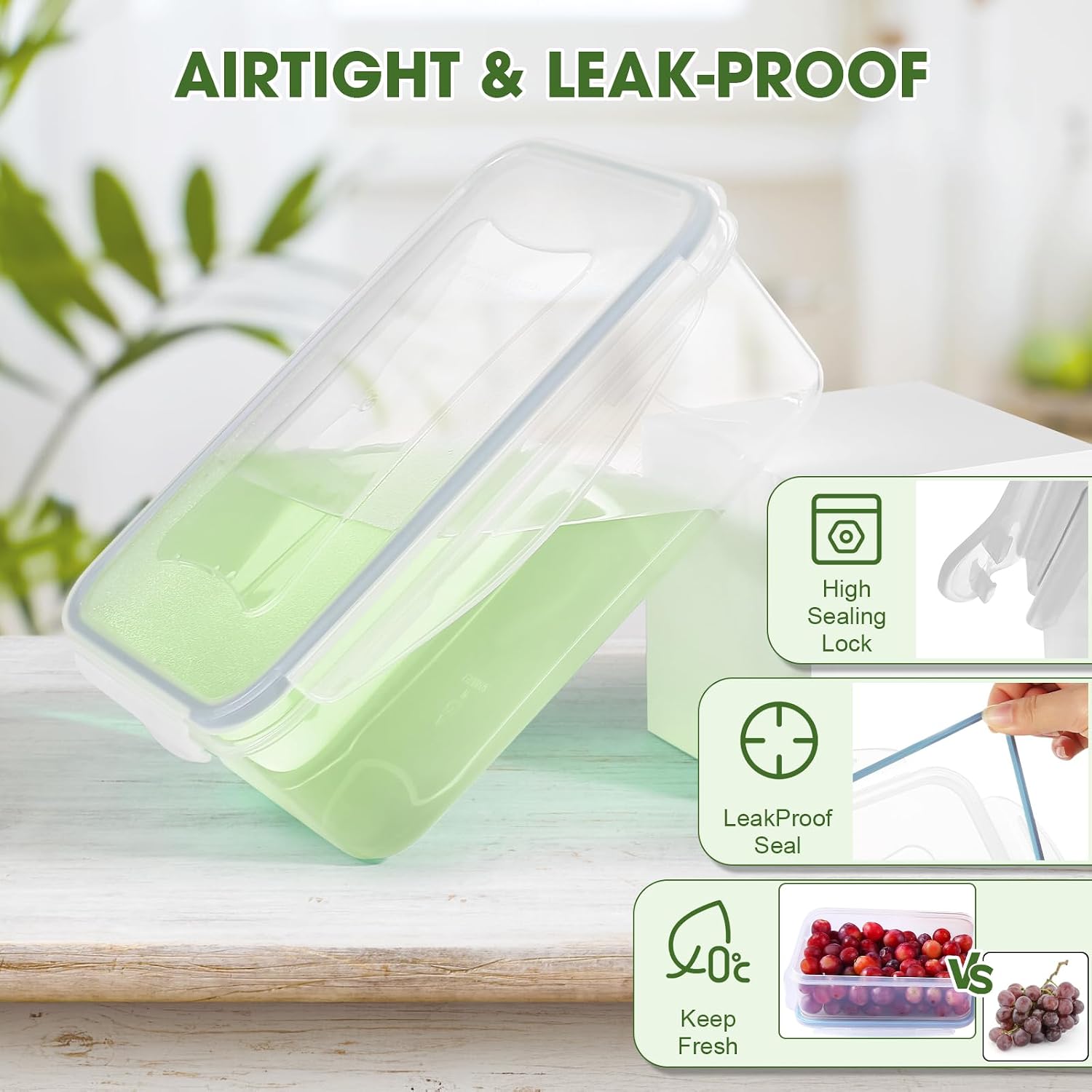 Detalle de YASHE Food Storage Containers 8-piece set 1.5L