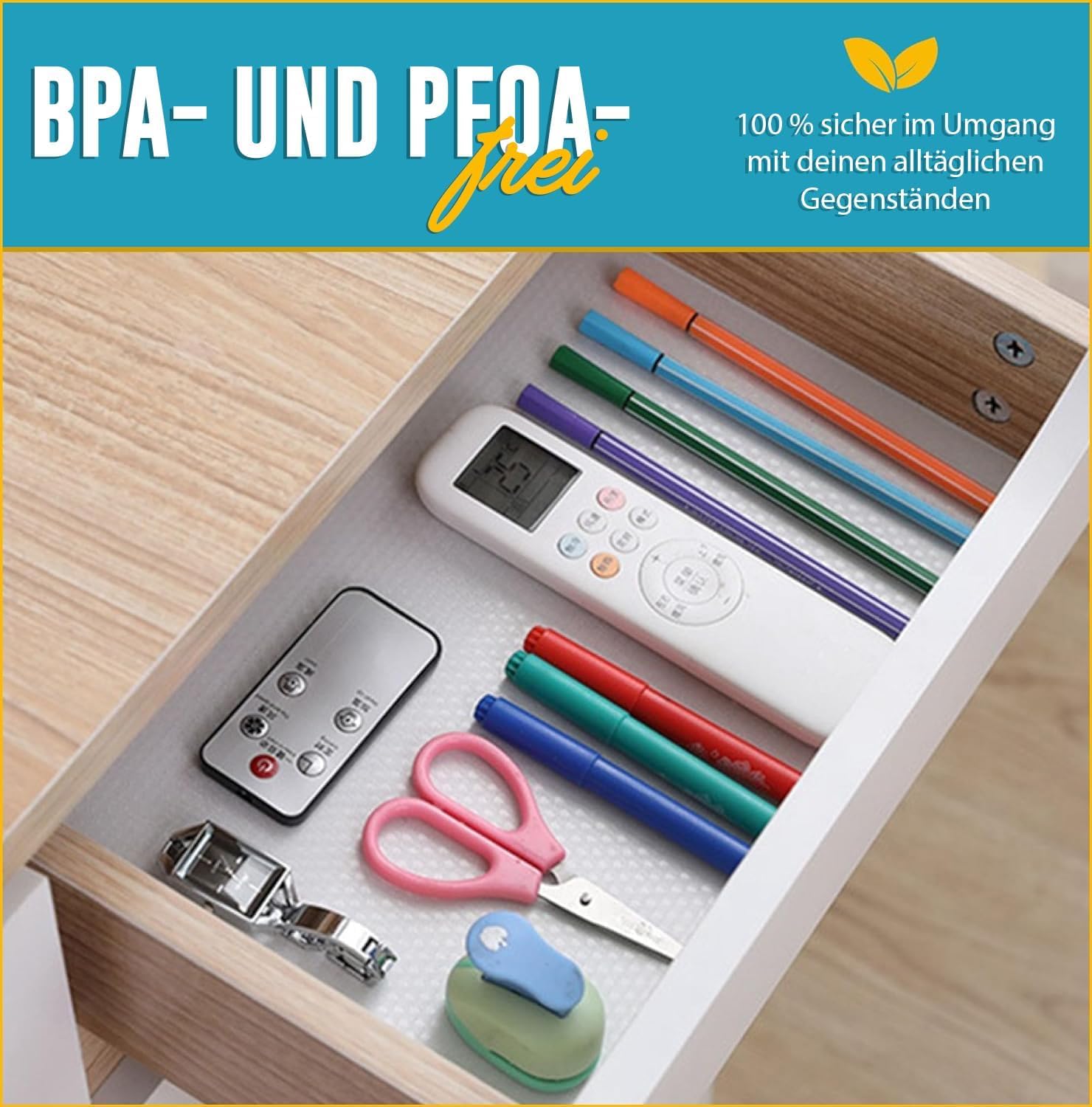 Thumbnail 6 de Linda's Essentials Schubladenmatte (60 x 500 cm) – antirutsch & abwaschbare Schrankfolie zum Zuschneiden