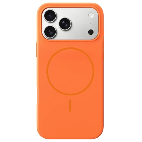 Thumbnail 10 de TOCOL Flüssig Silikon-Magnethülle für iPhone 17 Pro in Orange – sicherer MagSafe-Schutz