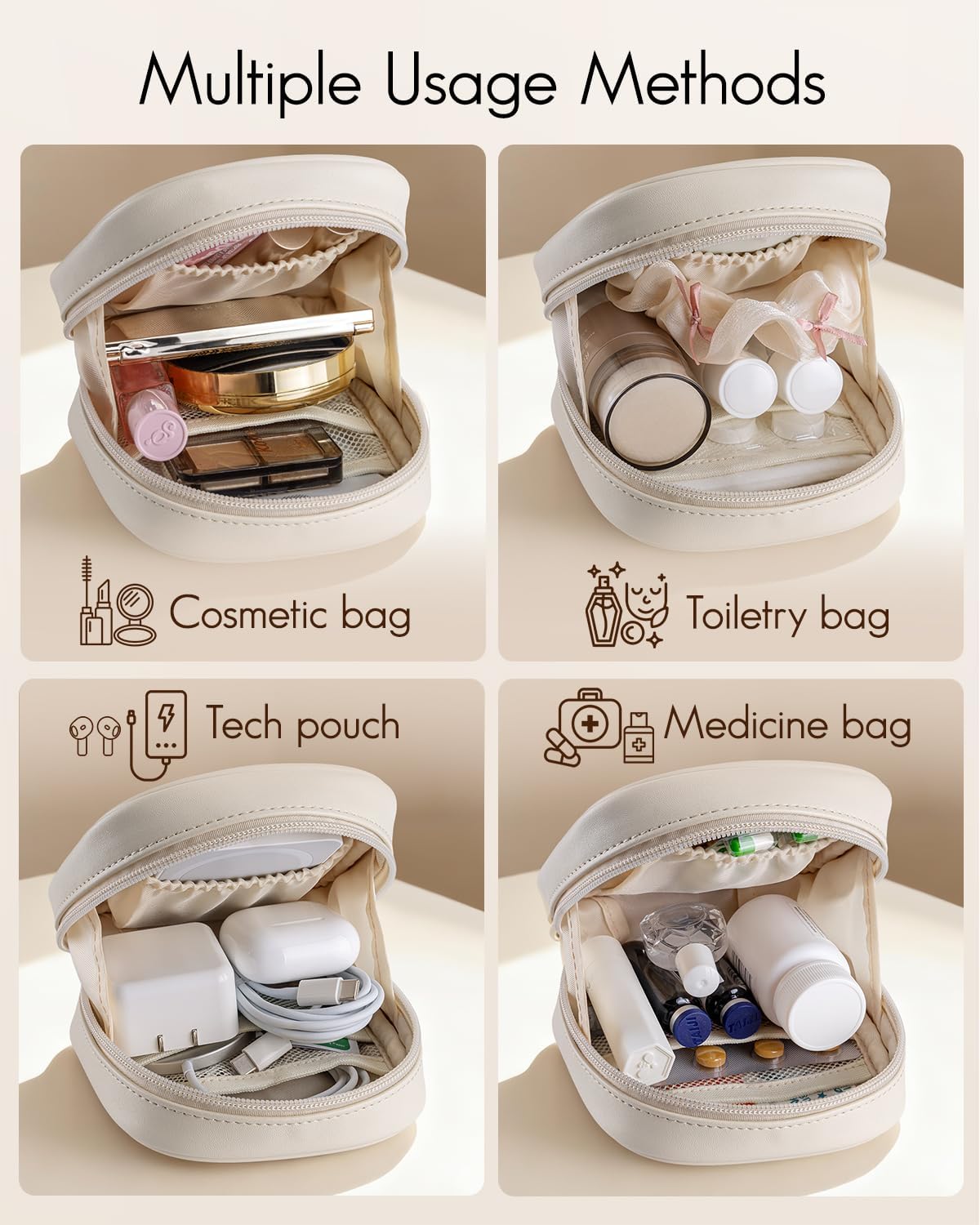 Detalle de VLANDO Small Makeup Bag 12 x 5 x 13cm
