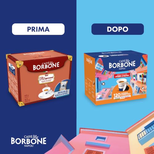 Detalle de Caffè Borbone Miscela Exclusive Storie di Napoli - 120 Capsule Compatibili Nespresso®