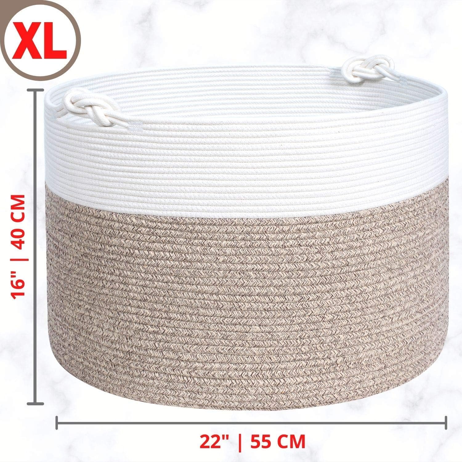 Detalle 2 de MINTWOOD Cotton Rope Storage Basket 22 x 16 in