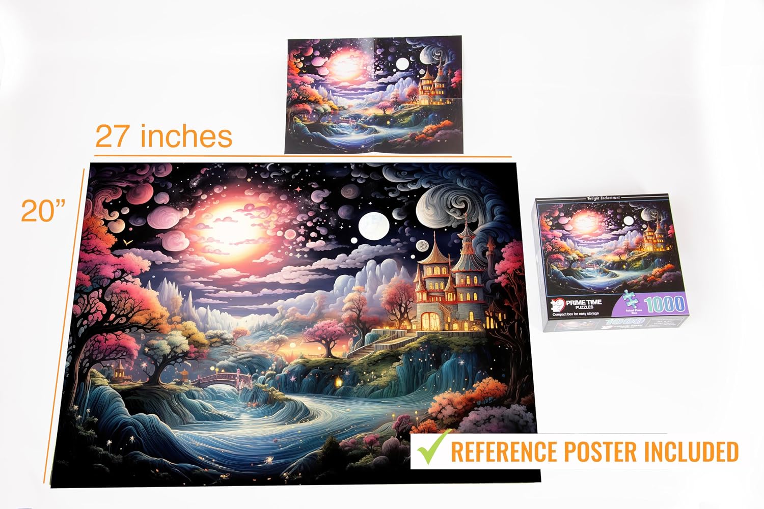 Thumbnail 4 de Prime Time Puzzles 6129 Magic River 1,000-Piece Adult Jigsaw Puzzle
