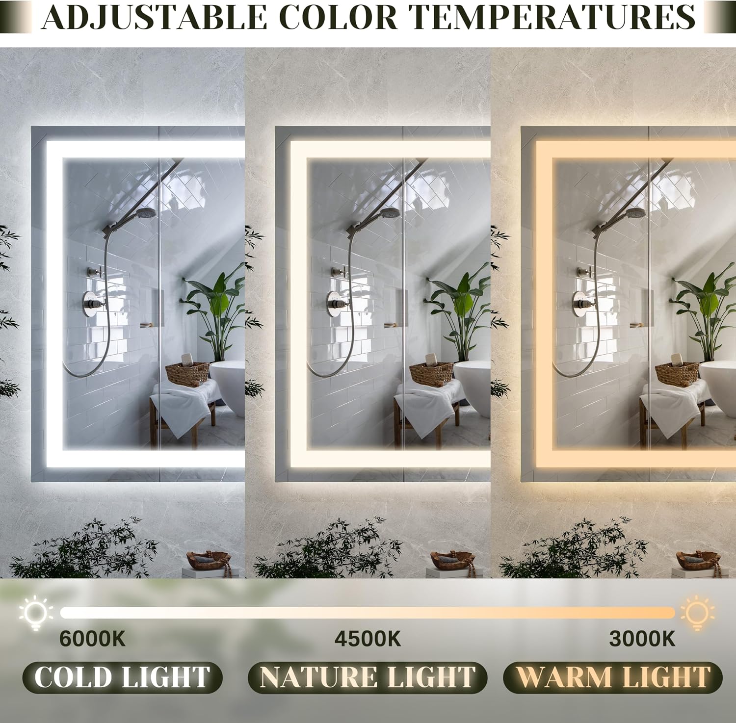 Detalle 2 de ROLOVE 32x22 Inch Lighted Vanity Mirror ⚙