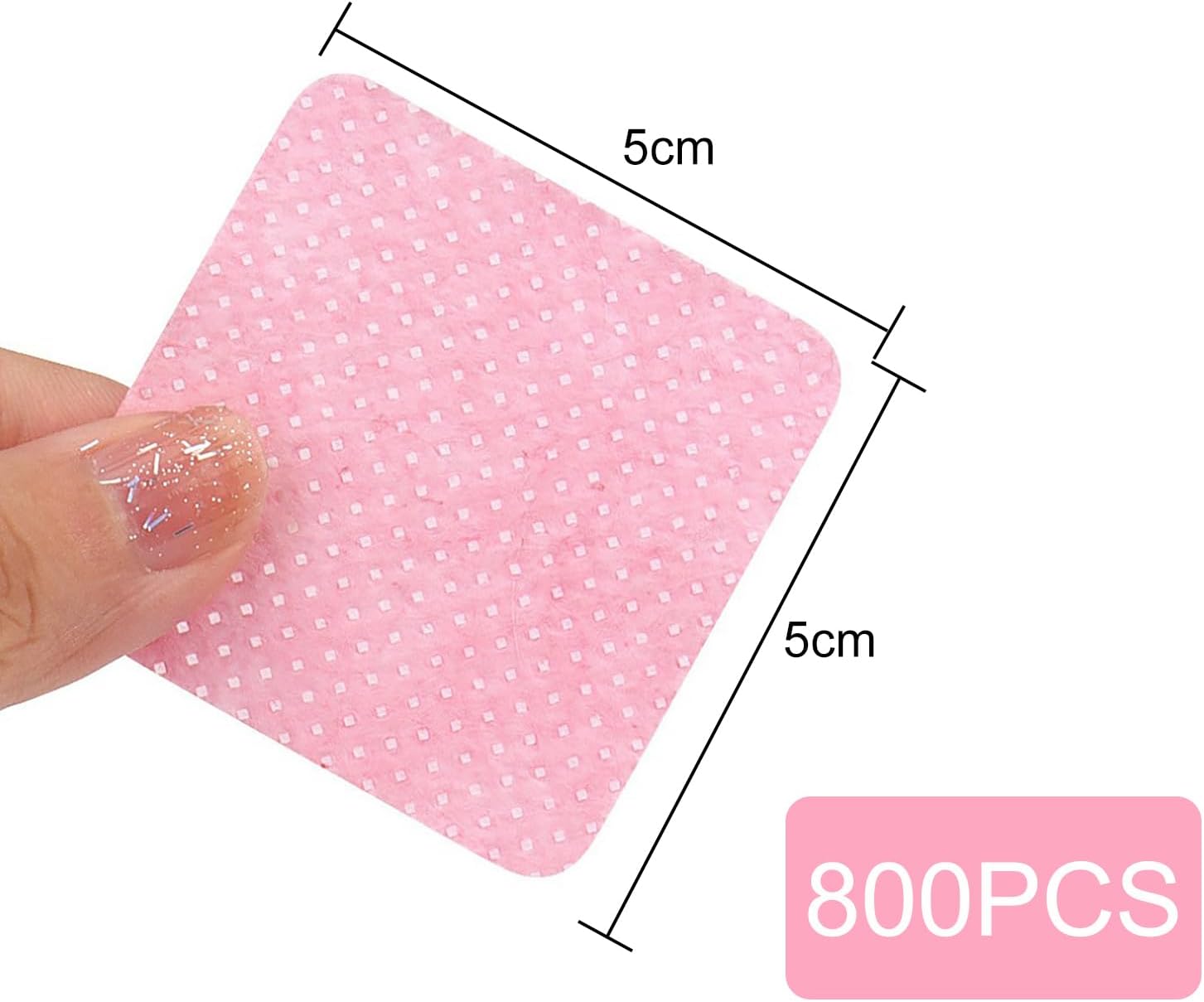 Detalle de xiluuyou 800 Pcs Lint Free Wipes for Nails – Pink