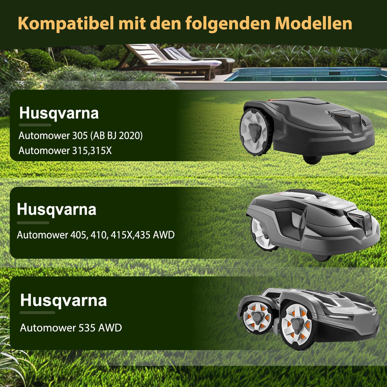Thumbnail 5 de Schneiden Sie Effizienter Messerteller + 6 Ersatzmesser für Husqvarna Automower (G3, Serie 305/310/315/405/410/415x/435/535 AWD)