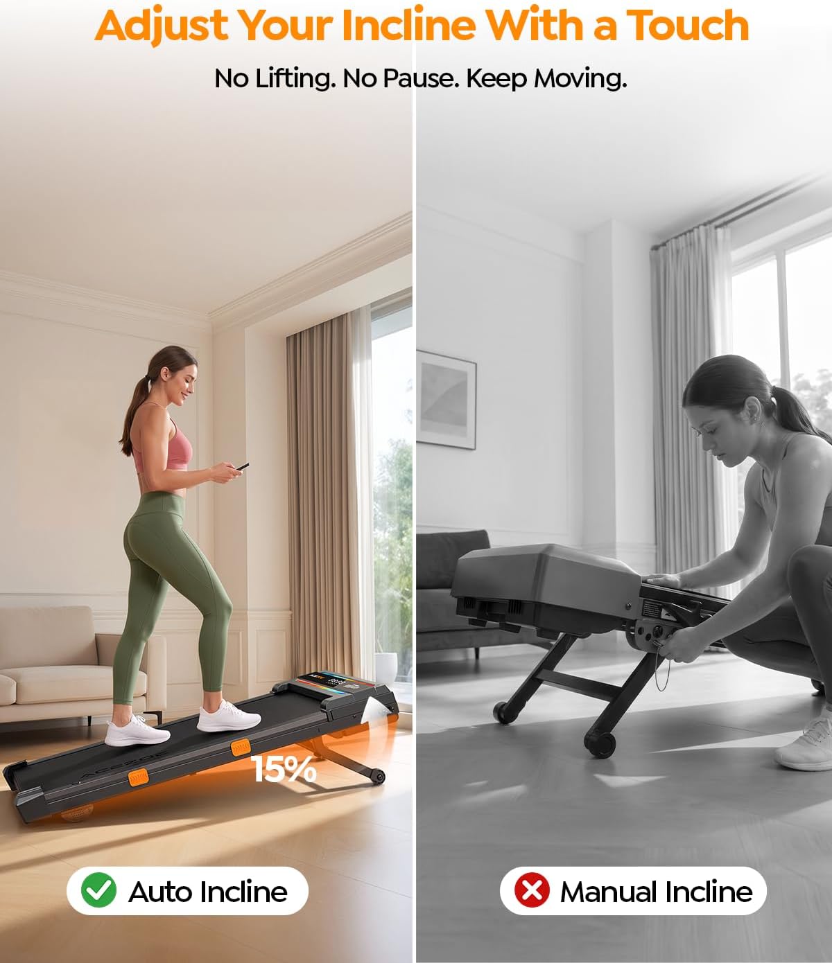 Thumbnail 2 de Acezoe S40-4 Walking Pad Treadmill with 15% Auto Incline and Bluetooth Speaker