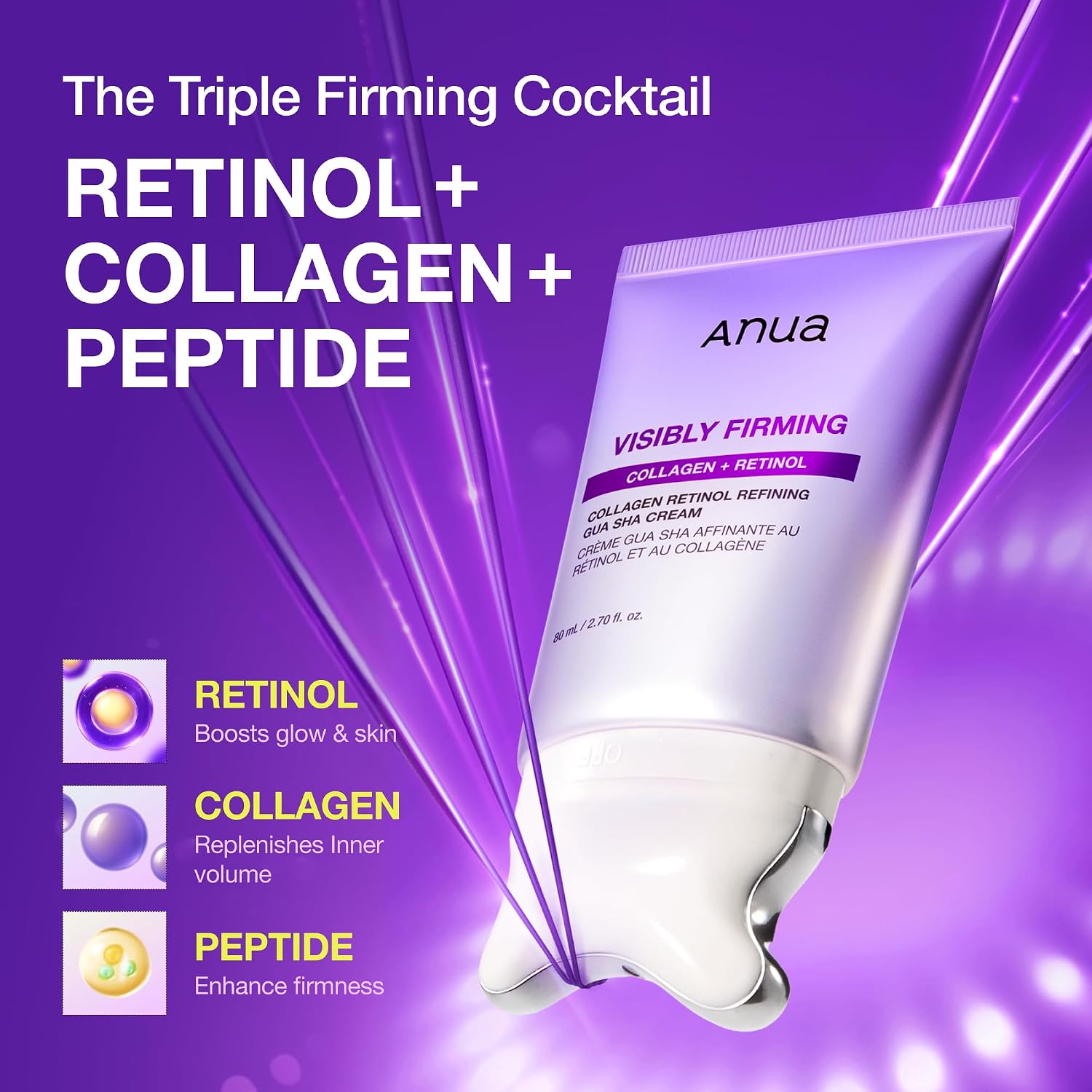 Thumbnail 1 de ANUA Gua Sha Refining Retinol & Collagen Neck Cream with Built-In Gua Sha