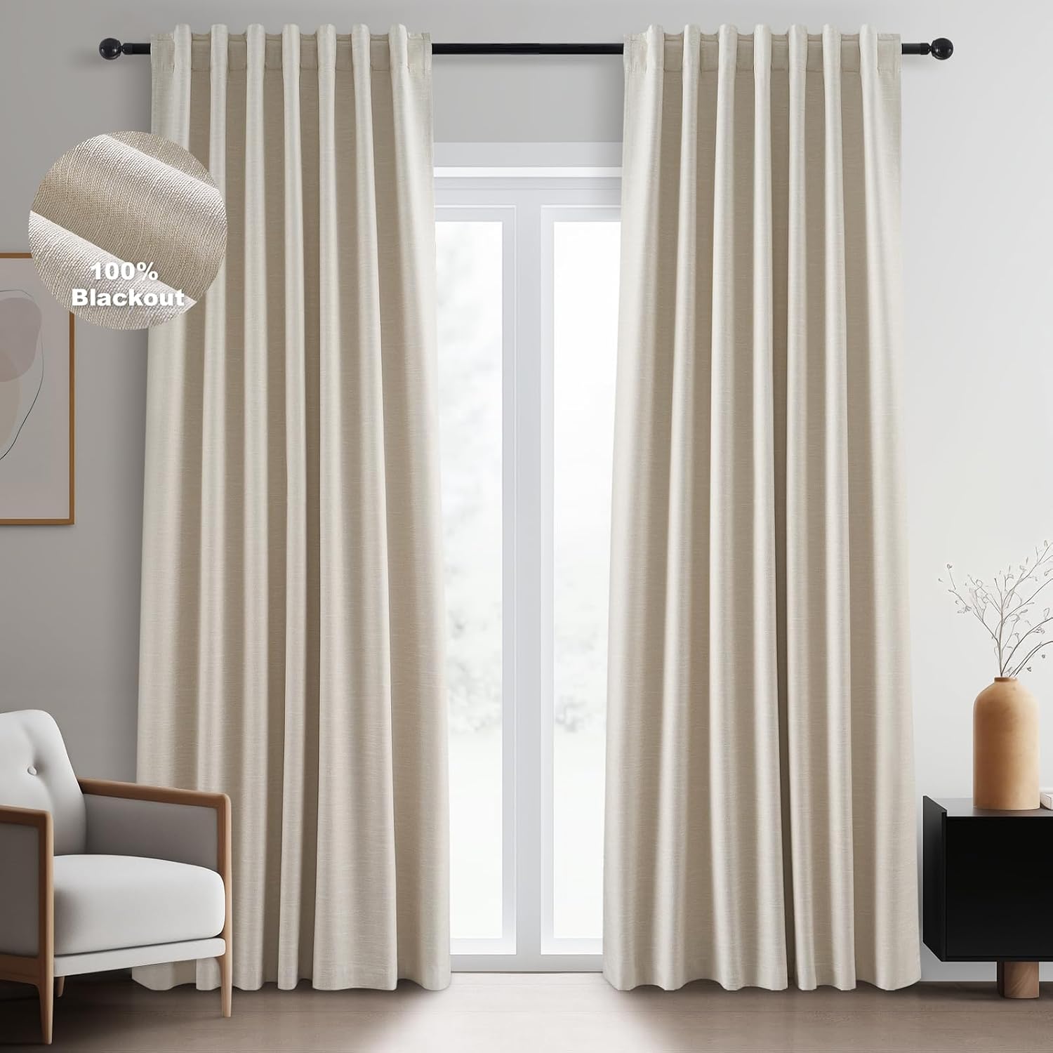 Detalle de Topfinel Blackout Curtains 102-Inch Length