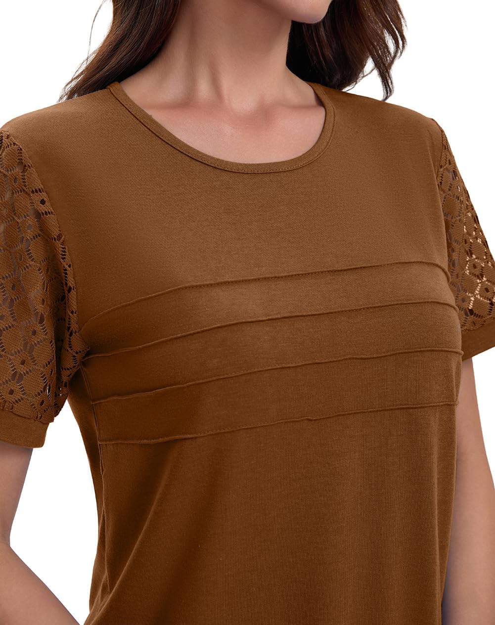 Detalle 2 de Suncife T-shirt habillé à manches courtes en dentelle pour femme