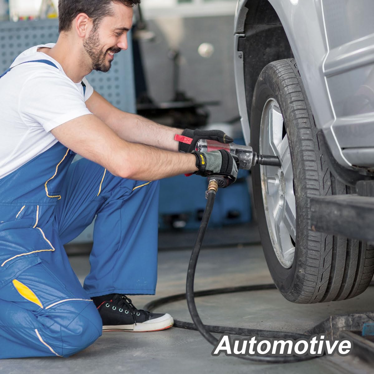 Thumbnail 2 de KAYGO Mechanische Arbeitshandschuhe für Herren (3 Paar) – robuste Handschuhe mit Touchscreen & Kunstlederverstärkung, Schwarz, L, Gr 9