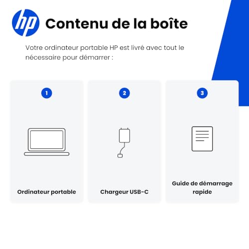 Thumbnail 12 de HP 15-fc0005sf — Portable 15,6" FHD, Ryzen 5 7520U, 8 Go RAM, 512 Go SSD, Windows 11, clavier AZERTY