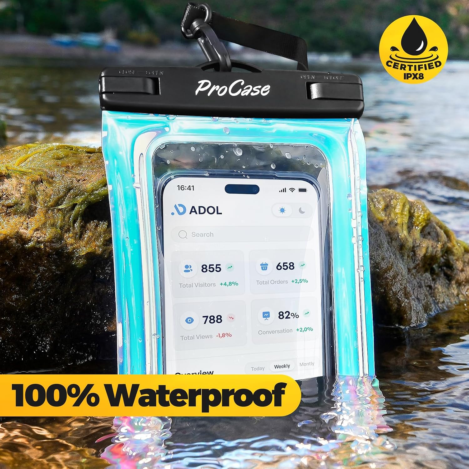 Detalle de ProCase Floating Waterproof Phone Pouch 7"