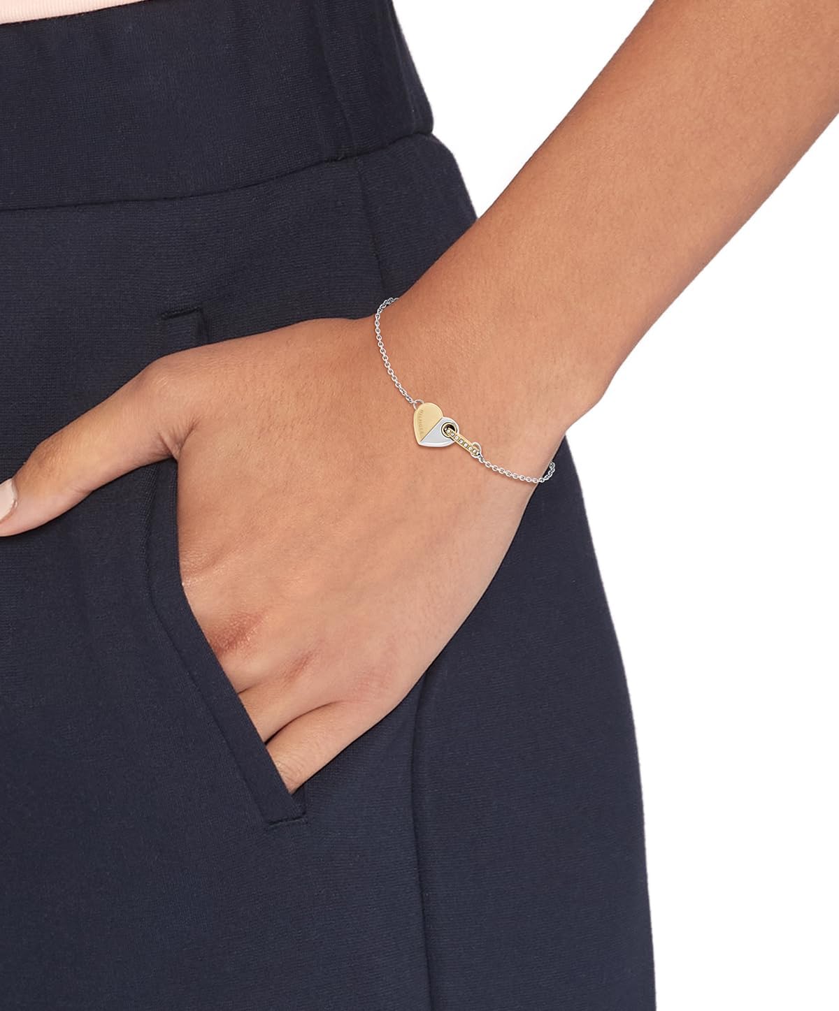 Thumbnail 2 de Tommy Hilfiger Jewelry Herz-Charm Halskette oder Armband aus Bicolor-Edelstahl (Damen)