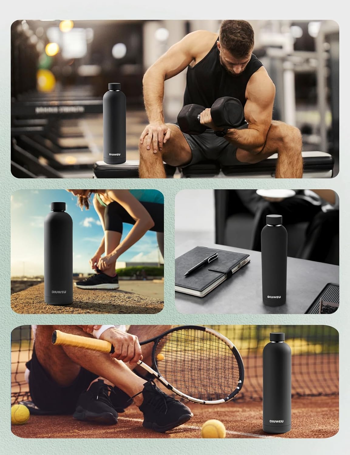 Thumbnail 5 de DIUWEU double wall water bottle 350ml