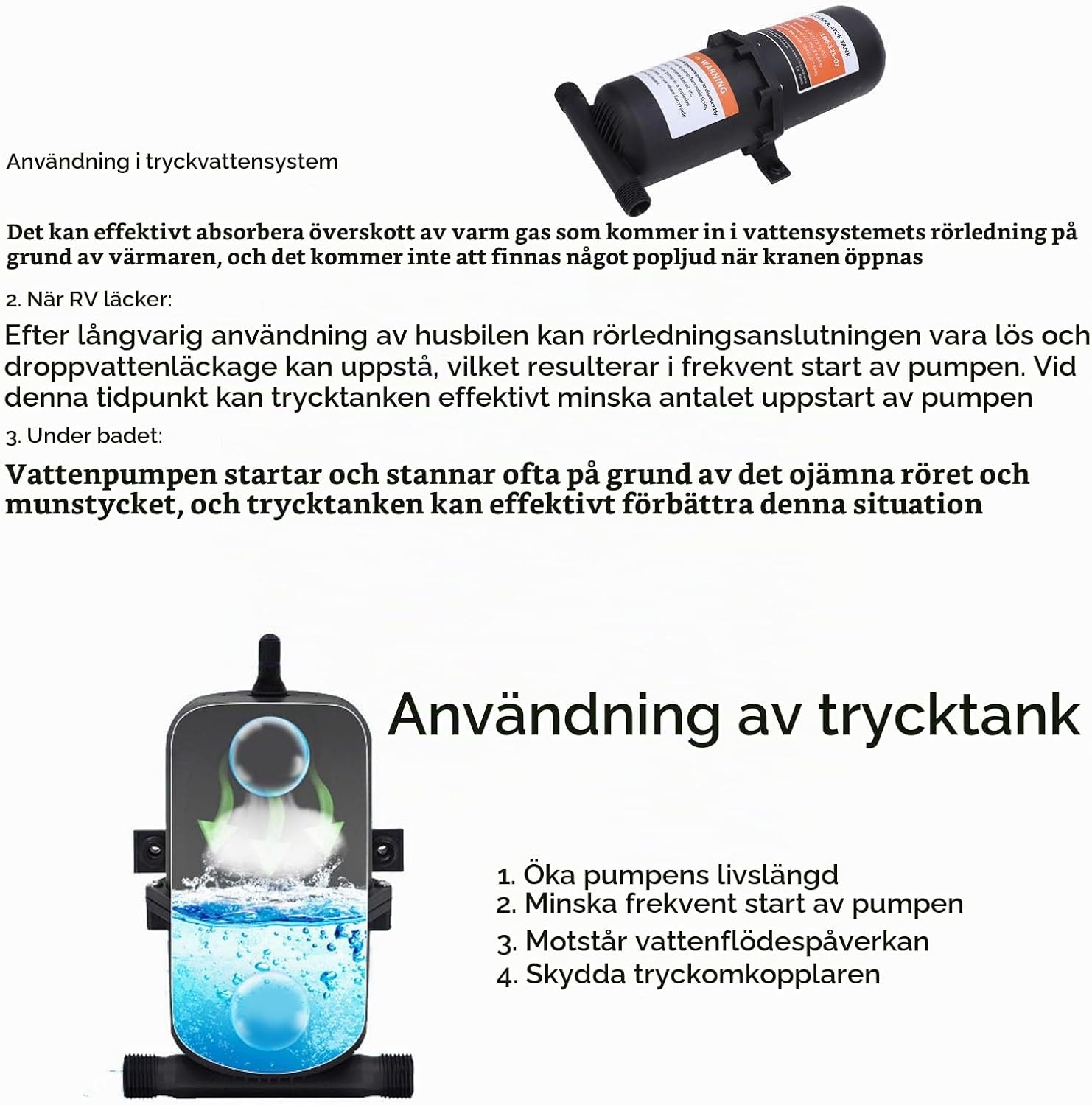 Thumbnail 2 de Eujgoov 1 l trycktank för jämnare vattentryck, 1/2-tums MNPT-port