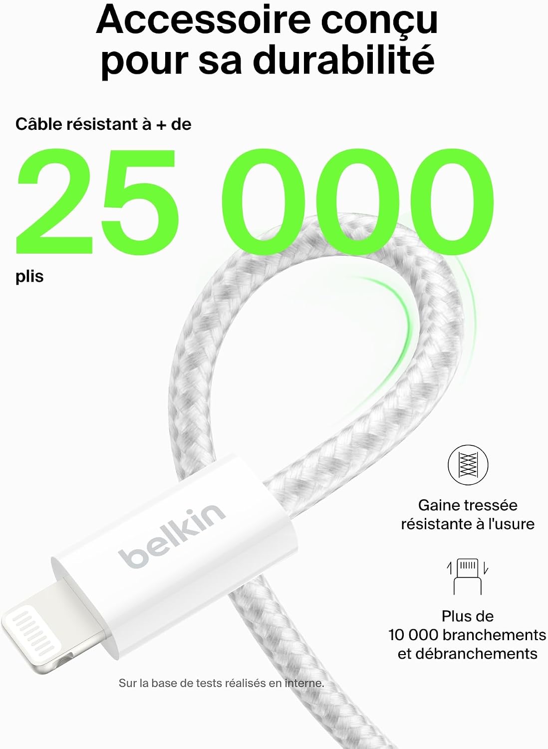 Thumbnail 2 de Belkin BoostCharge 1,5 m câble Lightning