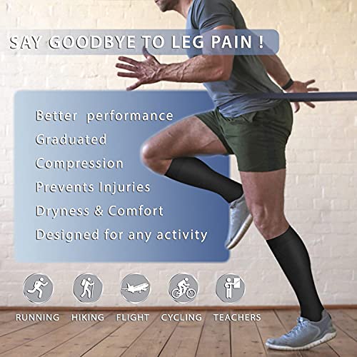 Detalle de Iseasoo Copper Compression Socks 15-20 mmHg (8 Pairs) – For Men & Women