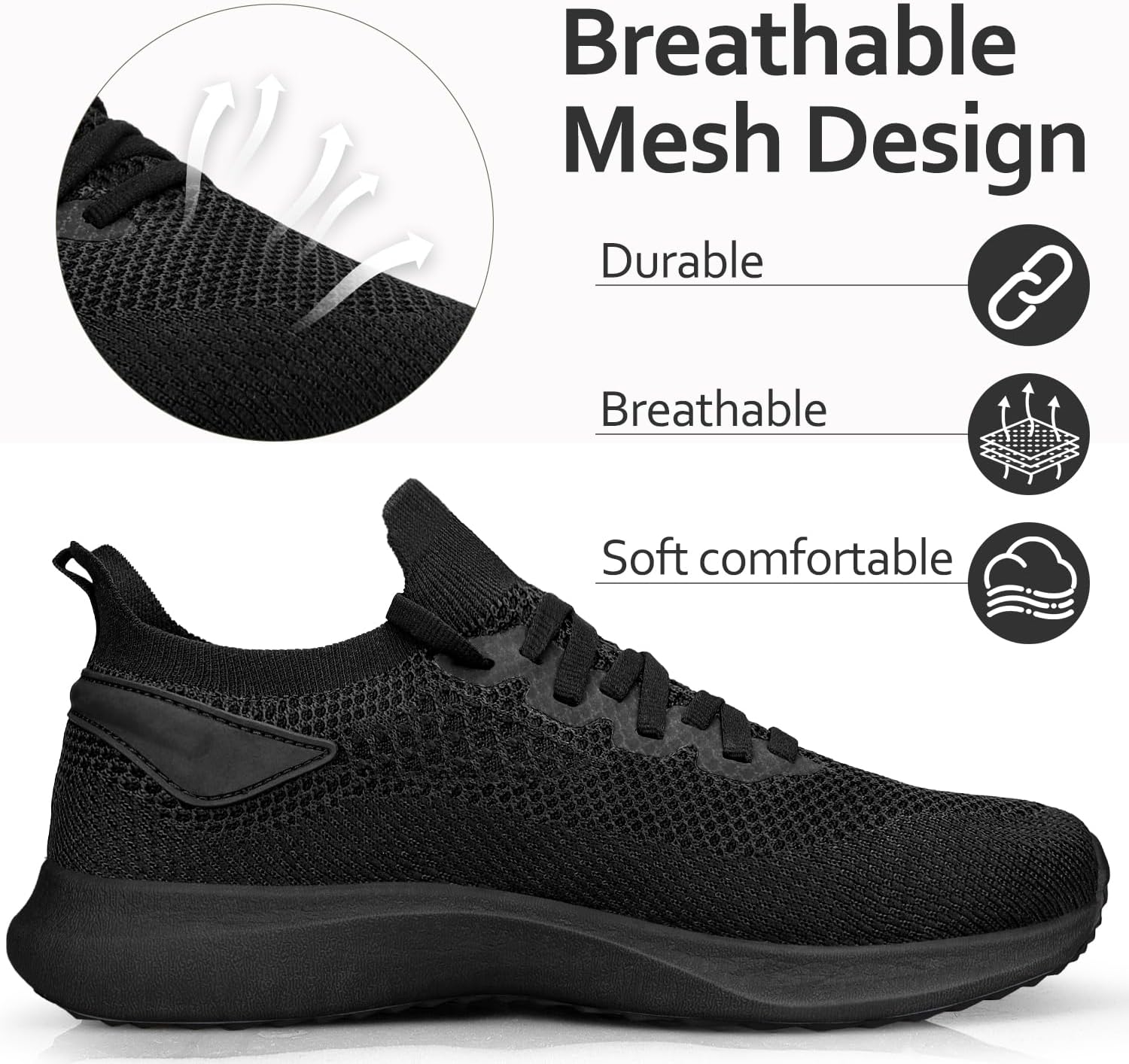 Detalle de Giniros Scarpe Uomo Mesh: Sneakers Slip-On Traspiranti per Corsa, Camminata e Daily