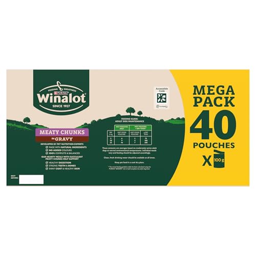 Detalle de WINALOT Meaty Chunks Mixed in Gravy Wet Dog Food 40x100g