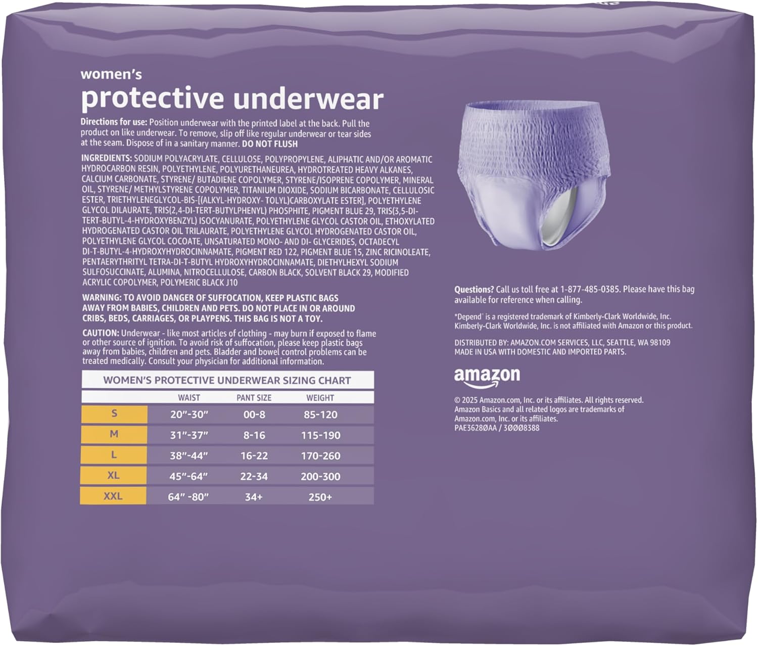 Thumbnail 1 de Amazon Basics Protective Women’s Underwear XL 48 pack 🩲