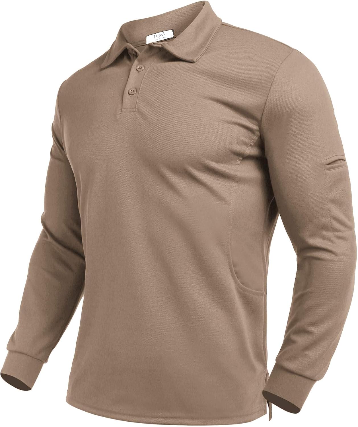 Thumbnail 6 de Deyeek Men's Long-Sleeve Polo Shirt, Polyester