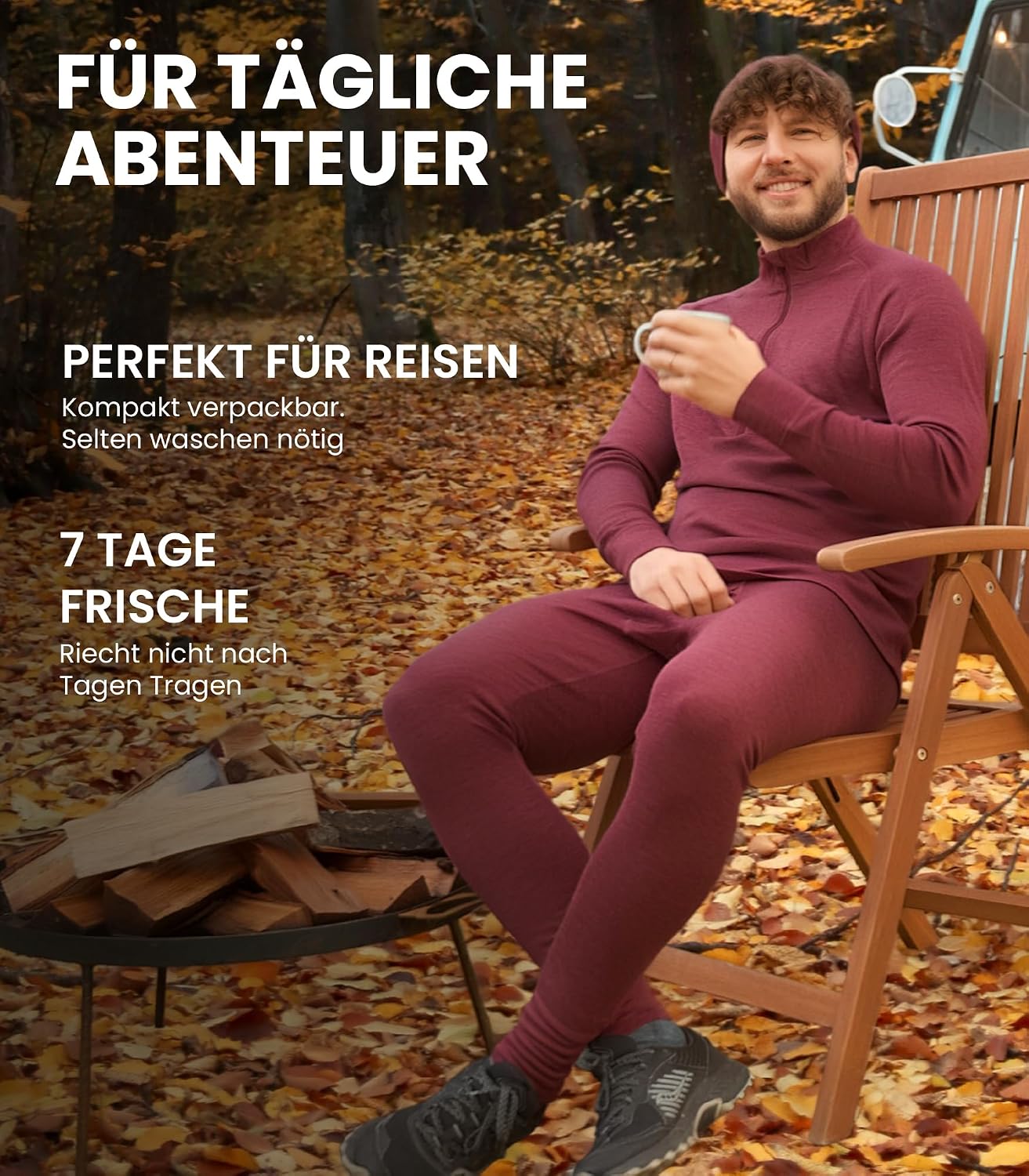 Thumbnail 4 de Merino.tech 100% Merino Unterwäsche Set Herren