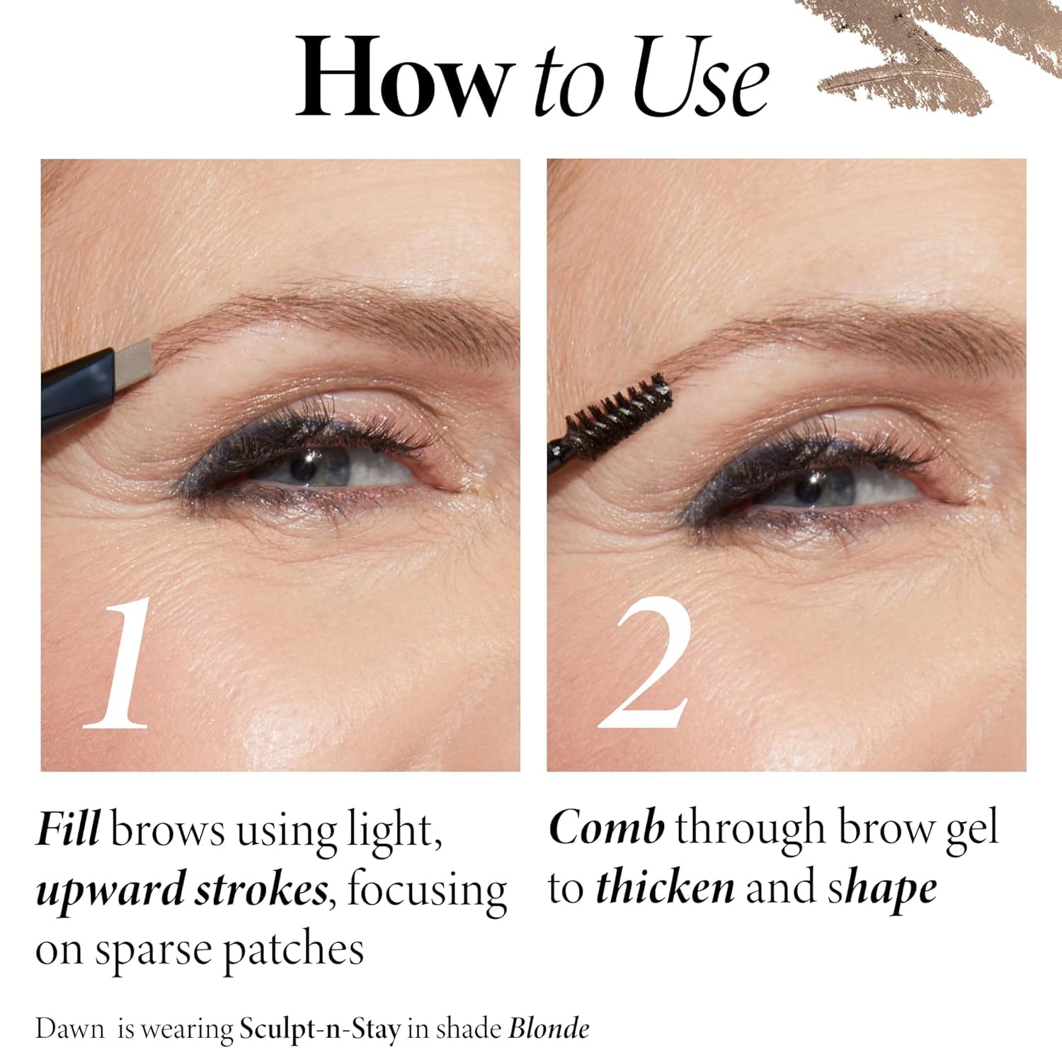 Thumbnail 5 de Laura Geller Beauty Sculpt-n-Stay 2-in-1 Waterproof Eyebrow Pencil & Brow Gel (Dark Brown)