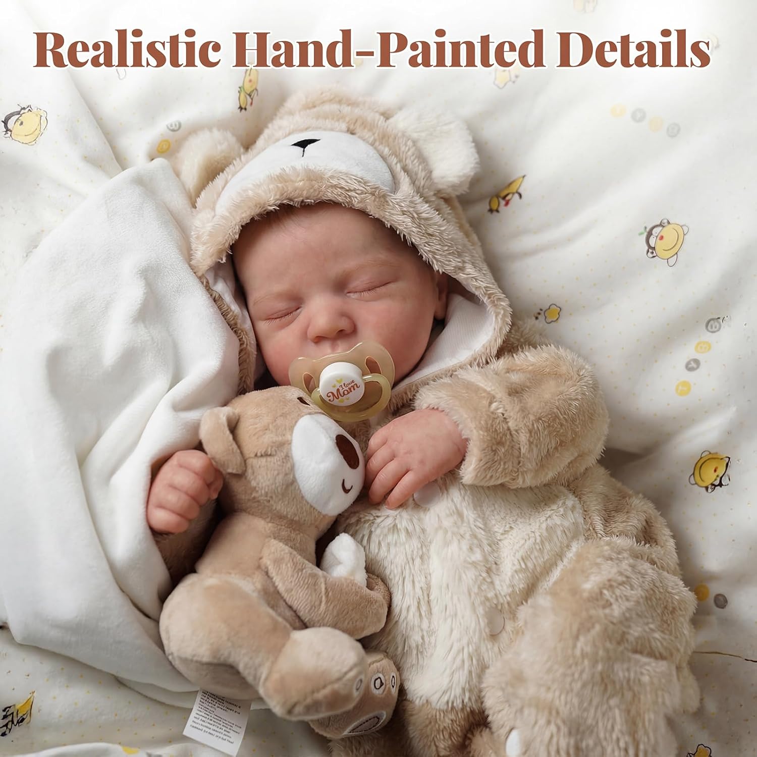 Detalle 2 de BABESIDE Lifelike Reborn 17-Inch Doll