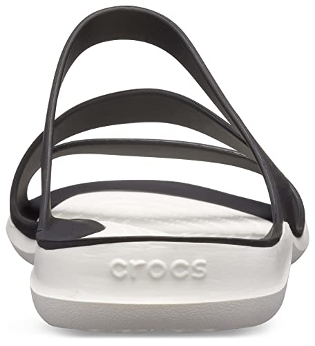 Detalle de Crocs Swiftwater Sandal W: sandalia de agua sin cordones para mujer (Black/White) 36-37 EU