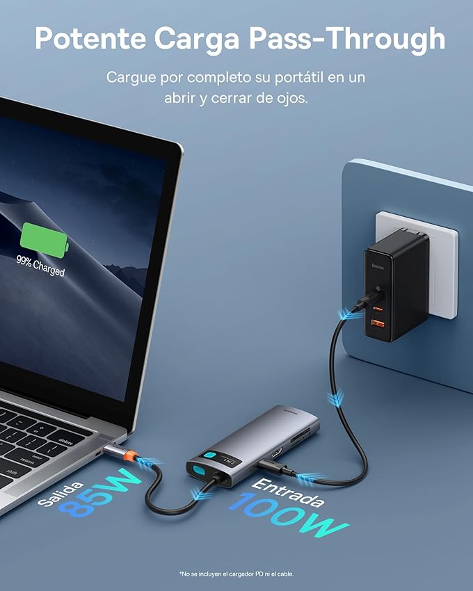 Thumbnail 3 de Baseus Hub USB C 7 en 1 — HDMI 4K@60Hz, PD 100W