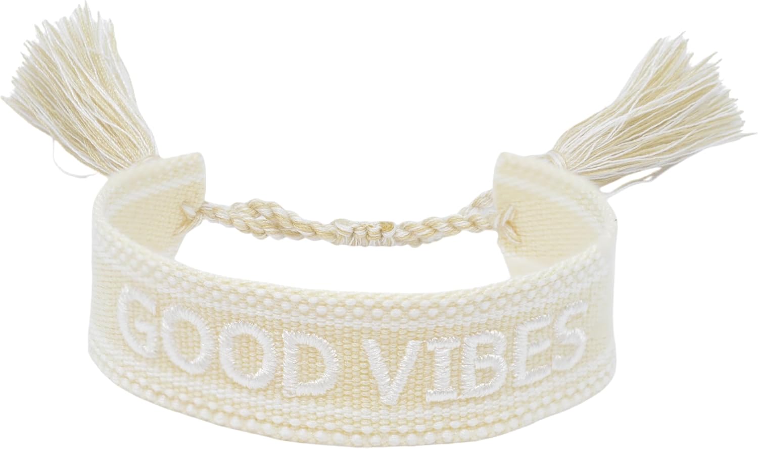 Thumbnail 6 de Selfmade Jewelry Stoff Armband Beige – Gewebtes Boho-Styling-Accessoire