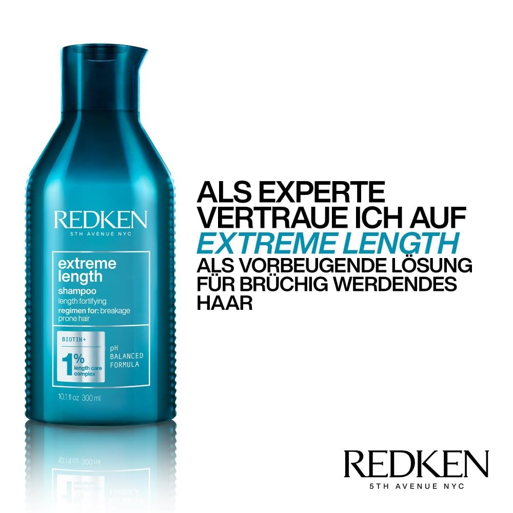 Thumbnail 5 de Redken Extreme Length Shampoo mit Biotin gegen Haarbruch – für lange & starke Haare (1 x 300 ml)